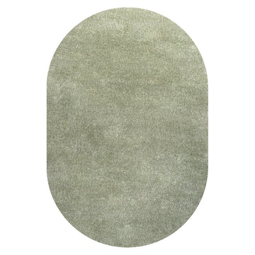Haze Solid Low-pile Area Rug Green